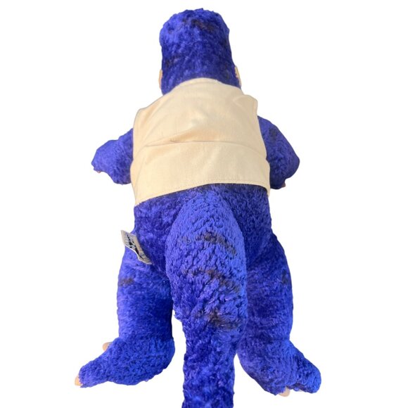 Build-A-Bear Blue T-Rex Plush Dinosaur Khaki Vest Stuffed Animal Toy 19" Tall - Picture 5 of 6